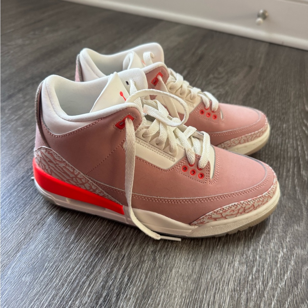Pink and Red High-Top Sneakers
